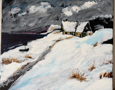 Vinter i Danmark – malerier af Jacob Winkler