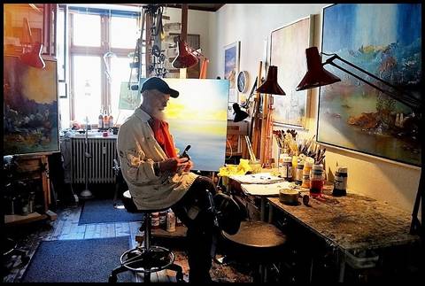 Lige en hilsen her fra mit Atelier i Aalborg. – malerier af Atelier Olsson