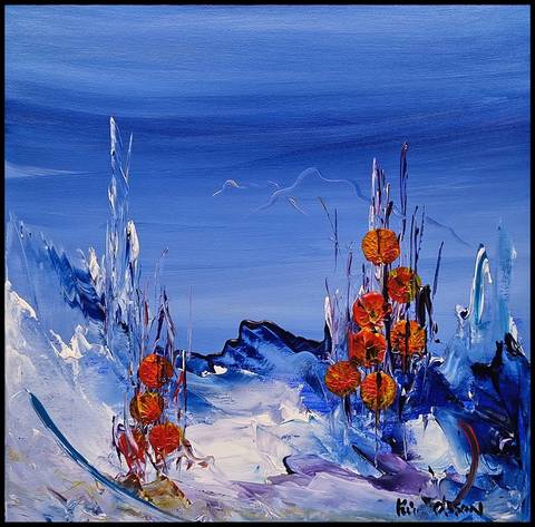 Vinter blomst – malerier af Atelier Olsson