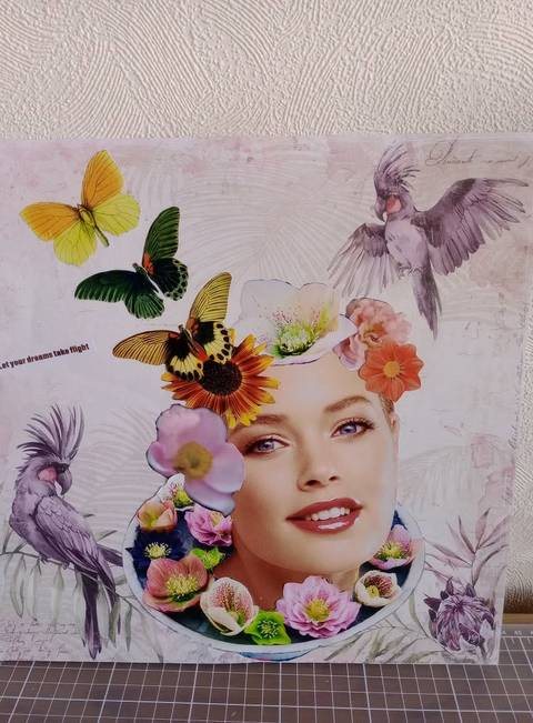 Flower girl – collager af Gitte Kjærgaard Jensen