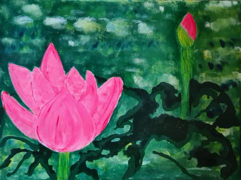 lotus – malerier af inger andersen