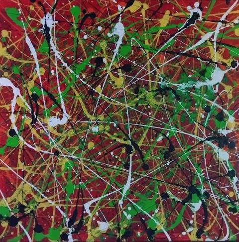 Red, Yellow, Green – malerier af Shayne Sway
