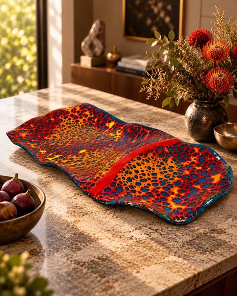 Colorful Web – glaskunst af Micko Glass Art