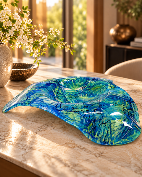 Water Flow in the River – glaskunst af Micko Glass Art