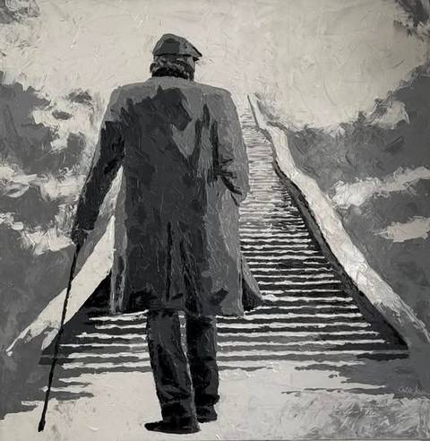 Kim Larsen ved trappen til Himlen