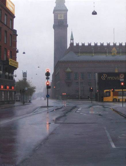 Rådhuspladsen, tidlig morgen