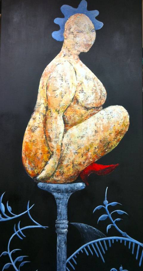 Fru Willendorf - blå bølge ;) SOLGT!