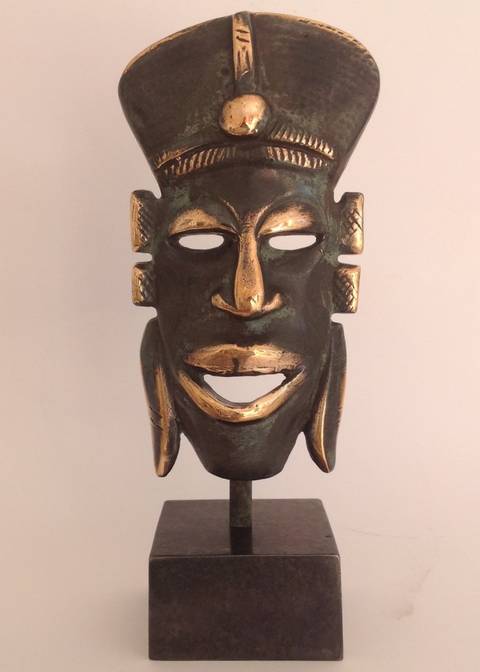 African maske i bronze
