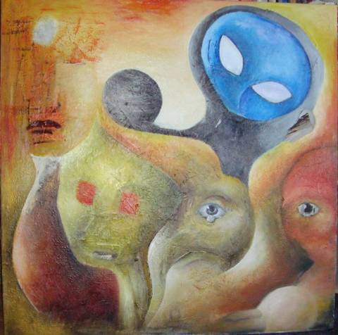 "Mesmerized Embrace of The Masks"