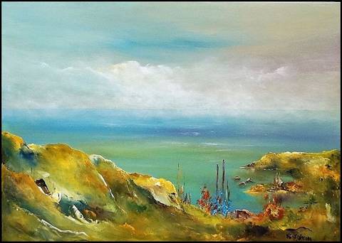 Østkysten. Morgen stemning. – maleri af Atelier Olsson