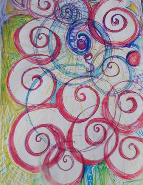 Pink spiraler i flow