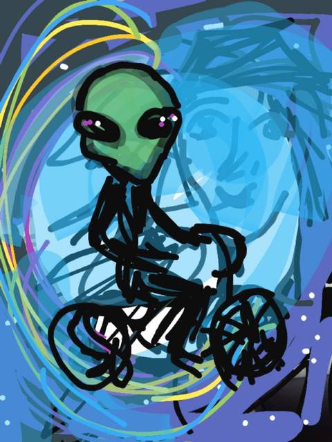 Cyklende alien