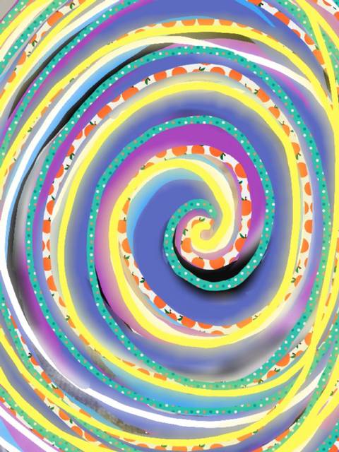 Jordbær print i spiral