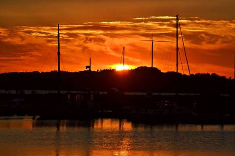 Solnedgang Holbæk havn