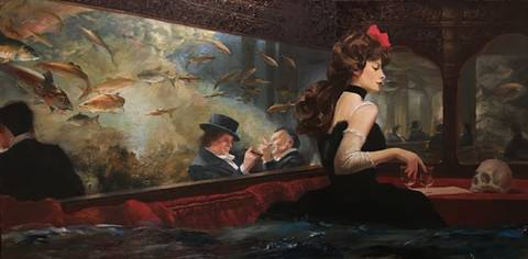 Café Titanic – maleri af Misha Lapitskiy