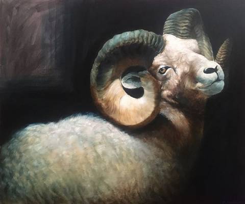 The Ram. Oil on Canvas. 120 x 100 cm