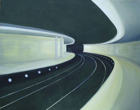 Black and Yellow – maleri af Ruth Jensen