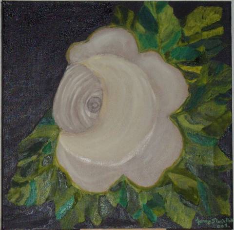 Guldaldre rose i antik form.