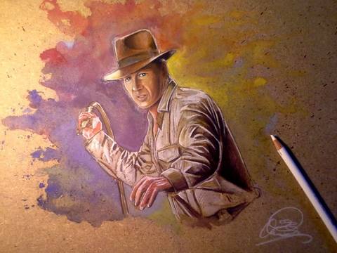 Indiana Jones on MDF, Mixed technique, B