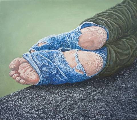 Paa samfundets bund 30 x 30 acryl.