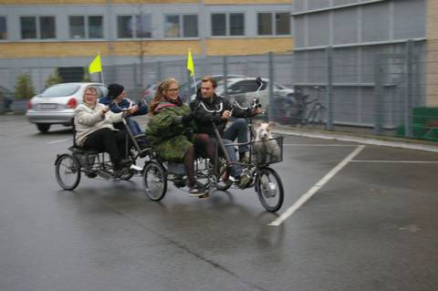 Parallelcykel til 4 personer