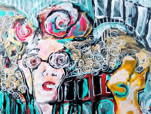 Jazzens forførende toner – mixedmedia af Mette Munch