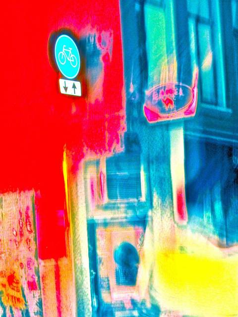Red light district by night